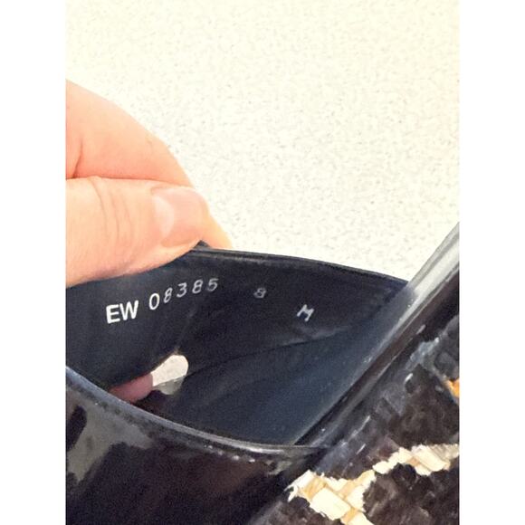 Y2K Stuart Weitzman Platform Animal Print Mary Jane Patent Leather Mules Size 8 - Picture 9 of 9